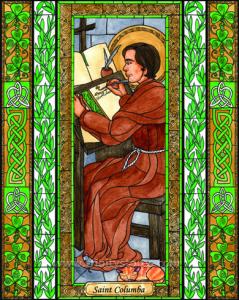 Jun 9 - St. Columba - artwork by Brenda Nippert. Happy Feast Day St. Columba